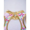 thumbnail image 6 of TiaoBug Kids Girls Jazz Hip-hop Dance Outfits Sequins Crop Top Metallic Bottoms Set Yellow 14, 6 of 7