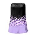 thumbnail image 4 of MIASHUI Blouse Tube Imprimée pour Femmes Vacances d'Été Débardeur Bandeau Sans Bretelles, Violet, P, 4 of 5