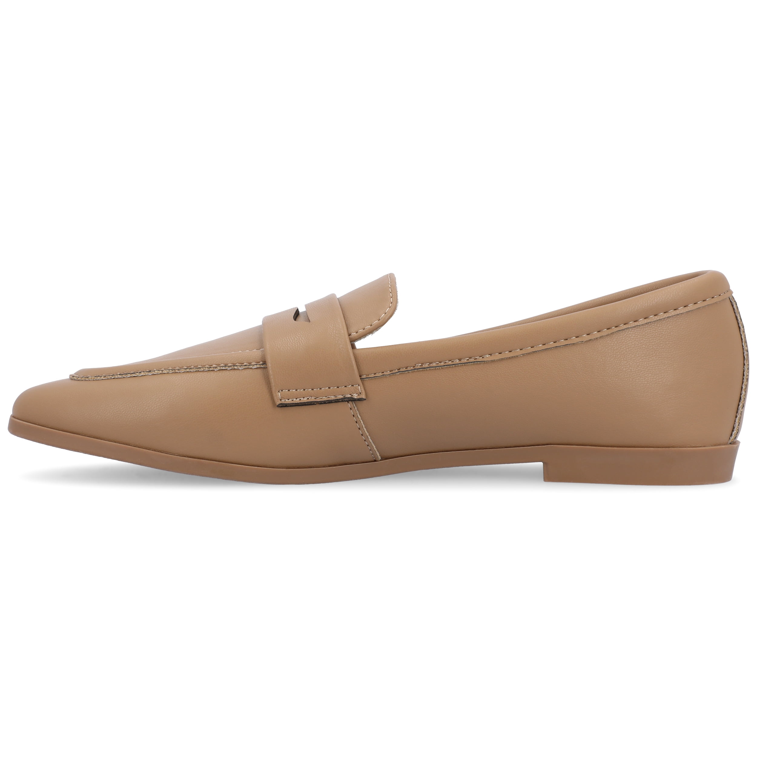 Journee Womens Myeesha Loafer Slip On Square Toe Dress Flats