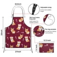 thumbnail image 3 of Christmas Corgi Apron-Garden Aprons for Women with Pockets-Cotton Linen Waterproof Kitchen Cooking Gardening Aprons Adjustable for Kitchen,Cooking,BBQ and Salon 33x27 Inch, 3 of 6