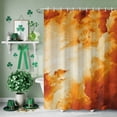 thumbnail image 3 of Shower Curtain, Watercolor Gradient Orange Clouds Waterproof Shower Curtain Set with Hooks for Bathroom Showers,Stalls and Bathtubs,72x72In Abstract Ombre Art, 3 of 9