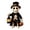 C#036, variant on Halloween Pumpkin Head Wizard Resin Figurine, 15cm Spooky Lantern Holding Statue, Gothic Autumn Desktop Ornament for Home Office Shelf Decor Party Centerpiece Gift