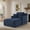 65.4" Blue, variant on FFH 65.4" Chaise Lounge Indoor, Modern Corduroy Fabric Indoor Lounge Chair, Sleeper Sofa for Living Room, Small Space, White