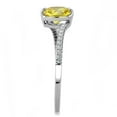 thumbnail image 4 of Womens Rings High polished (no plating) Stainless Steel Ring with AAA Grade CZ in Topaz DA015, 4 of 4