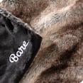 thumbnail image 2 of Bare Home Faux Fur Blanket - 60" x 80" - Ultra Soft Fleece - Oversized, Ombre Stripe, 2 of 5