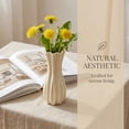 thumbnail image 5 of Unique Bargains Modern White Ceramic Vase Cream Yellow 3.5"L x 3.5"W x 7.9"H, 5 of 6
