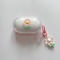 thumbnail image 2 of Case Cover Compatible with Samsung Galaxy Buds Plus (2020) /Galaxy Buds (2019),Cute Cartoon Kawaii DIY Design Transparent Earphone Case with Keychain (Flower), 2 of 8