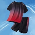 thumbnail image 2 of Gubotare Toddlers Boys Clothes Boys Shorts Sets 2 Piece Tee Shirt and Athletic Shorts for Kids 3T 4T (Red,3-4 Years), 2 of 8