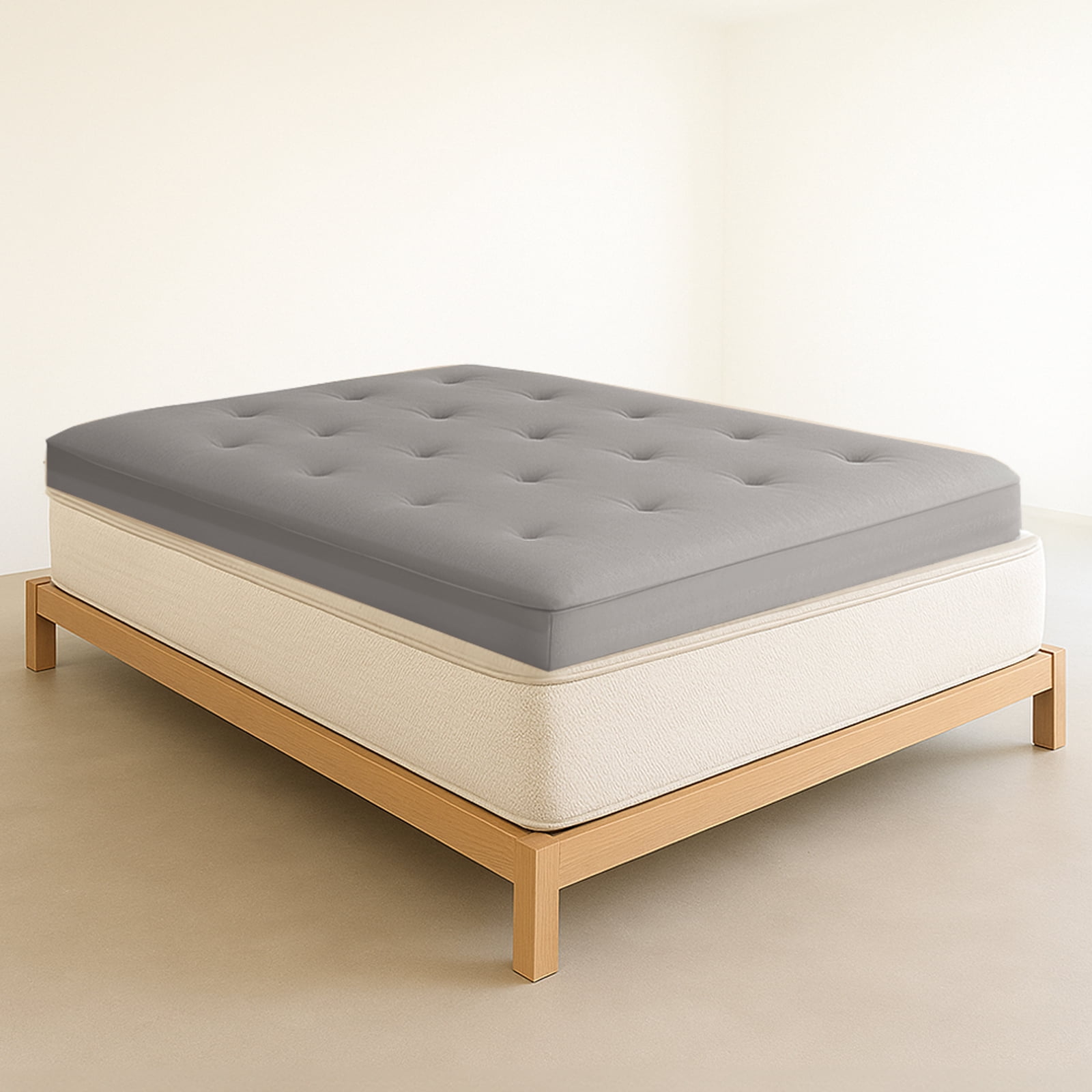 ZONLI Japanese Futon Mattress, Twin Size 39"x80"x4" | 100% Cotton Foldable Tatami Sleeping Pad for Dorm, Living Room & Camping, Grey