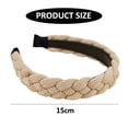 thumbnail image 2 of Headband Women girls fashion plush twist braid headbandoff-white, 2 of 5
