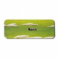 thumbnail image 1 of Nature Computer Mouse Pad, Black Sheep Between White Goats on Grass Field Meadow Animal Farm Landscape, Rectangle Non-Slip Rubber Mousepad Large, 31" x 12" Gaming Size, Fern Green Cream, by Ambesonne, 1 of 2