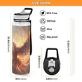 thumbnail image 3 of Bird Eagle Phoenix Fire Sports Water Bottle Portable Travel Mug 32oz BPA Free Leak Proof Straw Transparent Tritan for Gym Yoga Cycling Camping, 3 of 7