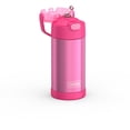 thumbnail image 3 of Thermos Kids Bouteille d'eau isolée sous vide avec paille rabattable, 355 ml, rose, 3 of 8
