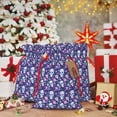 thumbnail image 5 of Fuzoiu Skull Purple Flower Print Christmas Gift Bag,Burlap Gift Bag with Drawstring Closure & Hang Tag,Perfect for Holidays, Birthdays, and Special Occasions-Medium, 5 of 7