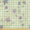 thumbnail image 2 of Ambesonne Floral Fabric by the Yard, Abstract Spring Flowers Art, 5 Yards, Pale Lavender Blue Grey, 2 of 5