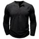 thumbnail image 4 of Blusas y camisas de manga larga con cuello redondo para hombre, blusas casuales de moda de color liso de manga larga, blusas transpirables para hombre, 4 of 7