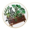 thumbnail image 1 of GUOOL Stamped Embroidery with Pattern Cross Stitch Crafts - Pot Plant EC004, 1 of 9