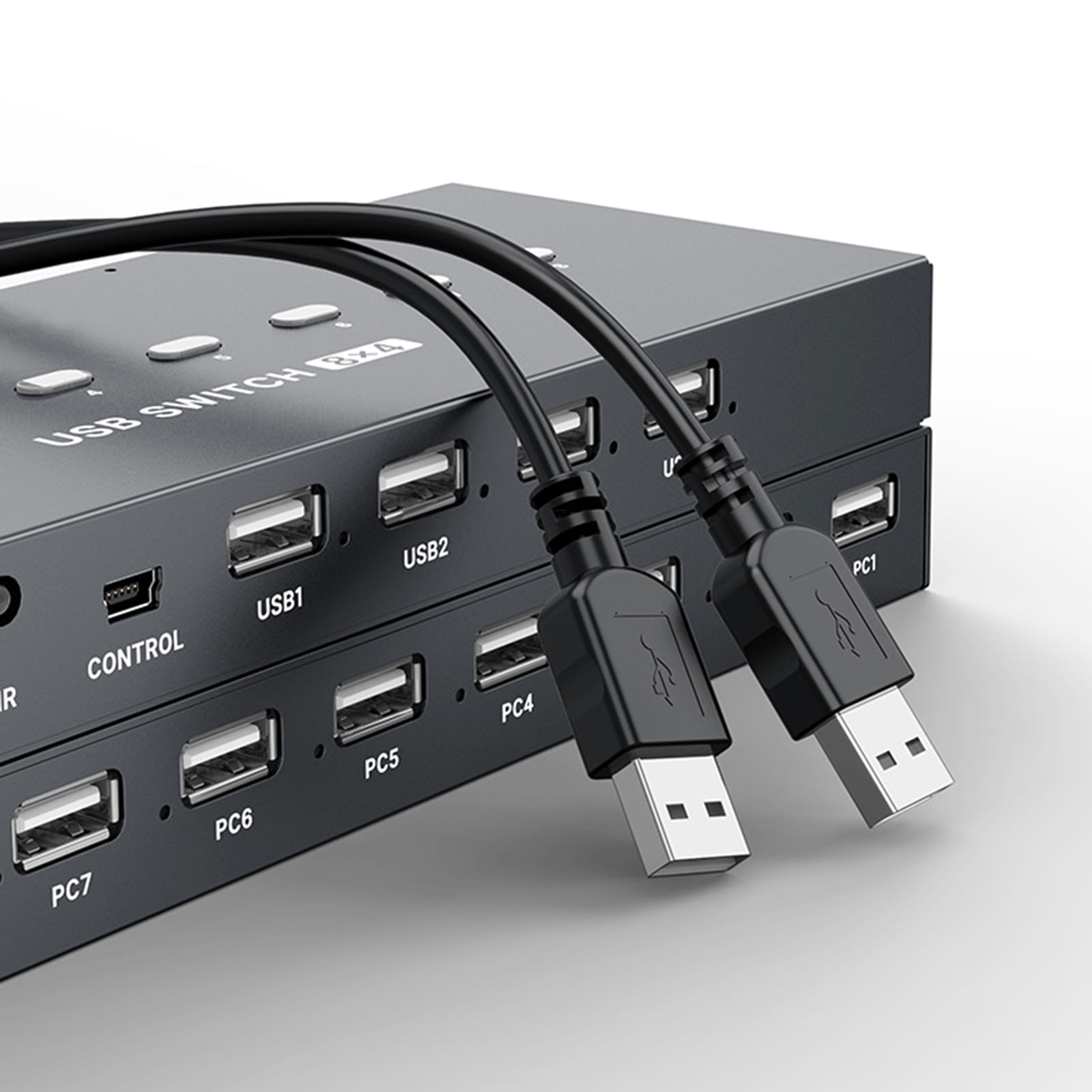8 Port USB2.0 Manual Switcher Selectors KVM Switching Adapter 8 in 4 Out Sharing USB Devices for Printer Keyboards