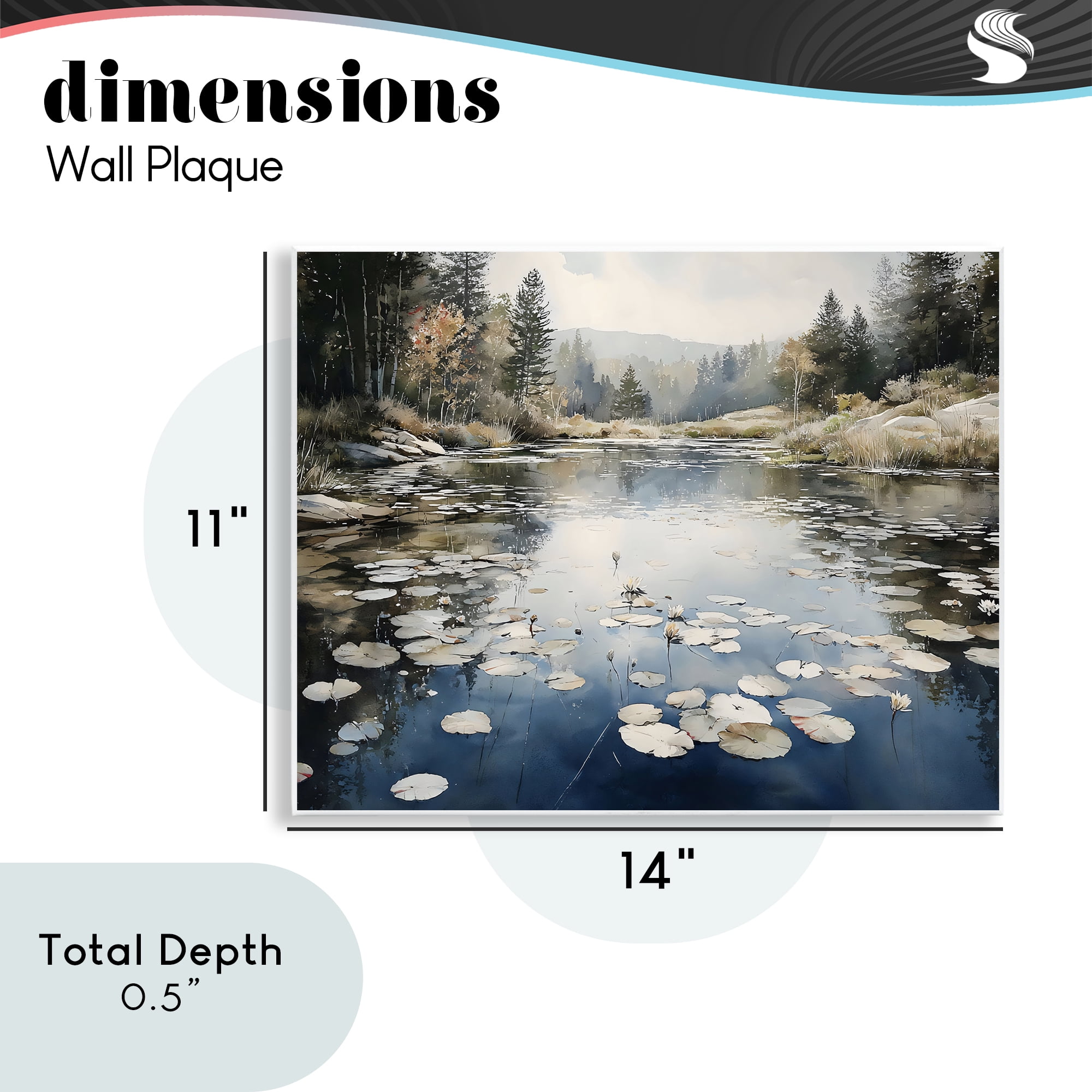 Stupell Industries Still Pond with Morning Reflections Wall Plaque Art, design by Franklyn Gregory