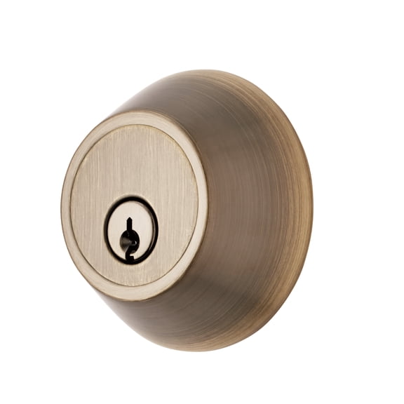 Hyper Tough Keyed Entry Single Cylinder Deadbolt Lock, Antique Brass Finish