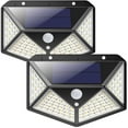 thumbnail image 1 of RV Luz solar para exteriores Versión mejorada Paquete de 2： 100 LED 1200 mAh Iluminación para exteriores Luz solar impermeable de 270 ° Sensor de movimiento solar de 180 ° Foco solar Luz de pared para jardín oso de fresa Electrónica, 1 of 5