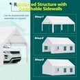 thumbnail image 2 of 20x20 FT Party Tent with 2 Storage Bags & Removable Sidewalls, Outdoor Canopy Gazebo for Carport Camping Garden Wedding BBQ Commercial, 2 of 8