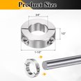 thumbnail image 2 of Uxcell 2 Pack Double Split Shaft Collar 3/4" Bore, Two Piece Clamping Collar 1-1/2" OD 1/2" Thickness, 303 Stainless Steel Set Screw Split Collar, 2 of 7