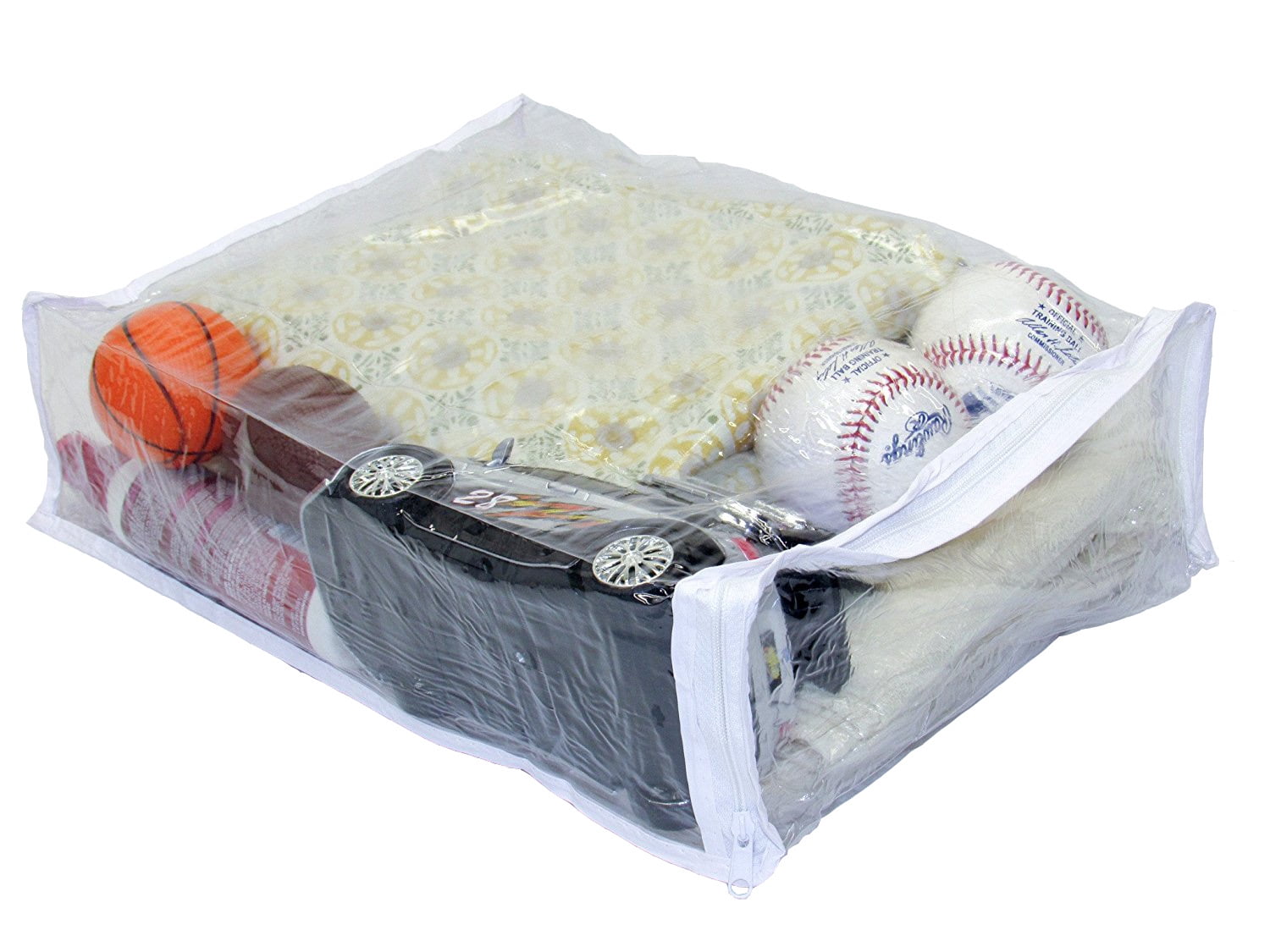 Heavy Duty Vinyl Zippered Closet Storage Bags Clear 11 X 15 X