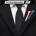 thumbnail image 3 of 2Pcs/4Pcs Pre-tied Adjustable Zipper Neck Ties for Men 19inch Mens Necktie for Office Graduation School Uniforms, 3 of 7