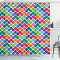 thumbnail image 1 of Ambesonne Colorful Shower Curtain, Lively and Geometrical, 69"Wx84"L, Multicolor, 1 of 3