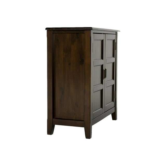 Simpli Home Burlington Bas - Armoire - 2 Tablettes - 2 Portes - Bois - Brun espresso