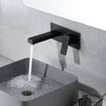 thumbnail image 3 of Sumerain Matte Black Wall Mount Bathroom Sink Faucet, Rough-in Valve Included, 3 of 6