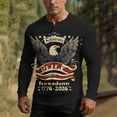thumbnail image 4 of Usa 250th Anniversary Merchandise, 4th of July Shirts for Men Patriotic Long Sleeve Tops Eagle Print Shirt Button Up Henley Pullover, 4 of 7