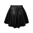 thumbnail image 4 of J. METHOD Women’s Skater Skirt Elastic Waist Casual Mini Flared Swing Pleated Skirts Made in USA NEWSK06 Matte Black L, 4 of 6