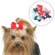 thumbnail image 4 of 20 Unids / pack Mezcla de colores Lazos para el cabello del perro centro comercial Lazo del pelo del perro con fuertes bandas de goma y perlas de diamantes de imitación Yorkie Dog Puppy Teddy Topknot EOTVIA NO, 4 of 4