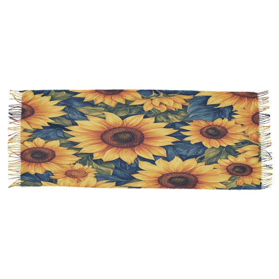 BZSMCE Women Scarf Sunflower Pattern Simple Pattern Soft Warm Long Large Scarves