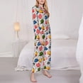 thumbnail image 3 of Wukai Watercolor Teapots Print Women's Pajama Set,PJ Set,Lounge Sets For Women Soft Long Sleeve Sleepwear Comfort and Style-XX-Large, 3 of 7