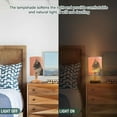 thumbnail image 5 of Cat Yellow Table Lamp USB Bedside Desk Nightstand Lamp Printed Gifts Small Lamp Wood Base for Bedroom Living Room Kids Room College Dorm, 5 of 7
