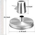 thumbnail image 3 of Mason Jar Tabletop Torches Kits,6 Pack Regular Mouth Lids,Wicks and Caps,Outdoor Oil Lamp Lights for Patio Garden Decor, 3 of 5