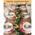 thumbnail image 4 of 15 Inch Round Placemats Set of 4, Red Gradient Non Slip Heat Insulation PP Table Mats, Abstract Polka Dots Vintage Modern Art Washable Place Mats for Kitchen Dining Party Table Decor, 4 of 7