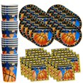 thumbnail image 1 of Set de suministros para la fiesta de cumpleaños de una estrella del baloncesto para 16 invitados, 1 of 6