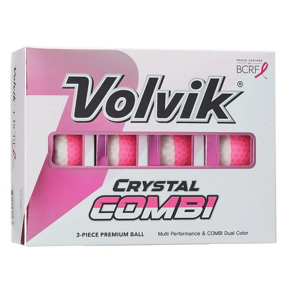 Volvik Crystal Combi BCRF Golf Balls (One Dozen)