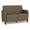 Castillo Brown, variant on Siena 2-Seat Lounge Reception Waiting Tandem Seating / Walnut Wood Legs / Brown