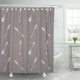 thumbnail image 1 of ABPHQTO Conjunto de cortinas de ducha de baño impermeables de color beige con diseño de flechas tribales abstractas con blanco y puntos en marrón Boho crema 165x180 cm ABPHQTO PKNMT66x72Shower-10997, 1 of 2