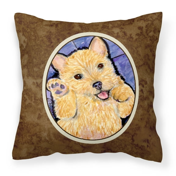 Carolines Treasures SS8911PW1414 Norwich Terrier Fabric Decorative Pillow, 14Hx14W, multicolor