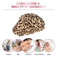 thumbnail image 2 of YFYANG Bonnet de Douche Double Imperméable pour Femmes, Motif Tacheté Vison Réutilisable pour Tous Types et Tailles de Cheveux, 2 of 6
