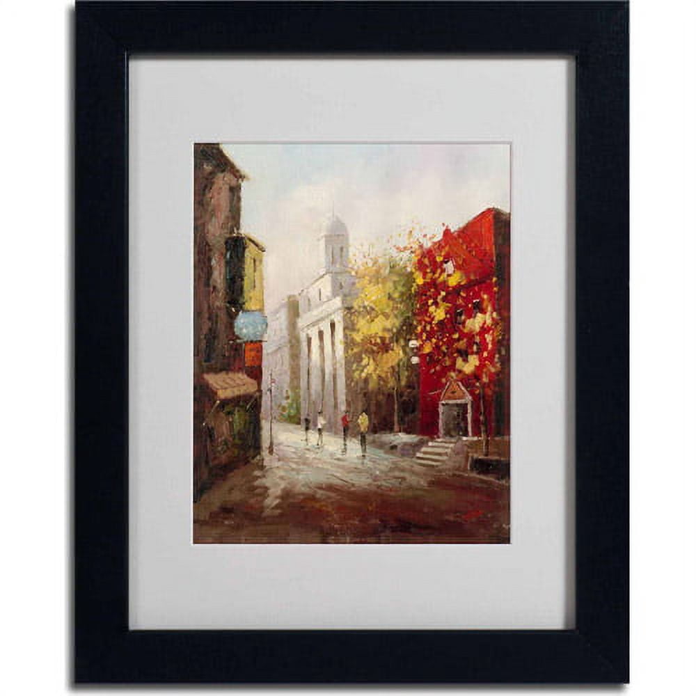 Trademark Fine Art "Sunday Morning in Bari Italy" Canvas Art by Rio, Black Frame