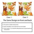 thumbnail image 6 of Fall Leaves Pillow Covers 18x18 Inch Set of 2 Thanksgiving Autumn Harvest Maple Leaf Outdoor Throw Pillow Covers Rustic Farmhouse Pillowcases Cushion Covers for Couch Home Decor, 6 of 7