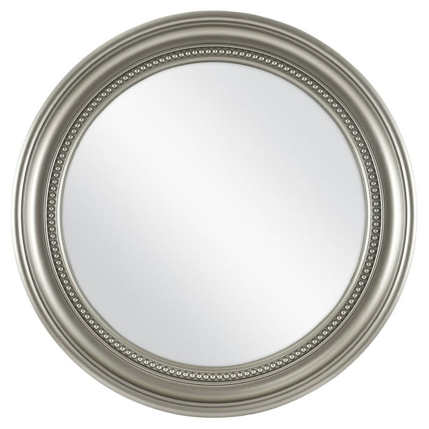 Mainstays 18" silver beaded round mirror