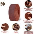 thumbnail image 4 of ELW 5-6 oz 2-2.4mm Cognac Straps, Belts, Strips 1.5" Wide X 72" Length 3.8cm x 1.83m Full Grain Leather Crazy Horse Belt Medium DIY Craft, Pet Collars, Blanks, Accessory, Jewelry, Wrapping, 4 of 9